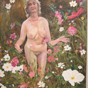 Woman in her garden